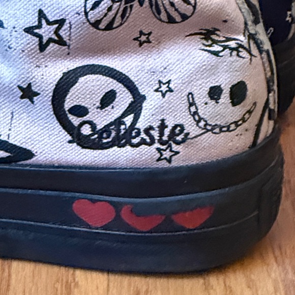 Converse Chuck Taylor All Star High Top Sneakers Butterfly Print Black/Pink 6.5 - Picture 6 of 13